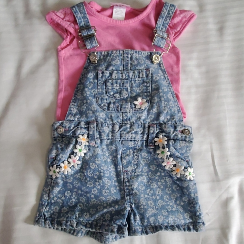 3T Overall Shorts Set